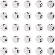 Catenelle in silicone 50 pezzi - Catenelle a forma di alfabeto - Catenelle quadrate 12 x 12 mm - Apertura 2 mm - Per creare gioielli - Bracciali/Kettling DIY