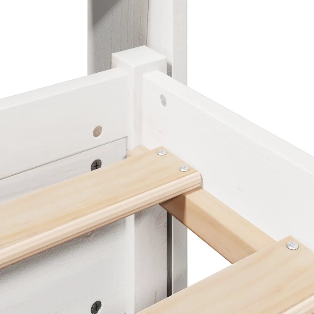 Giroletto con Testiera senza Materasso Bianco 120x200 cm 3306761