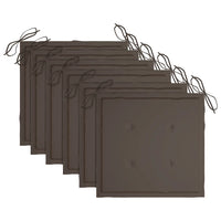 Sedie da Giardino Pieghevoli con Cuscini 6 pz Massello di Teak cod mxl 75232