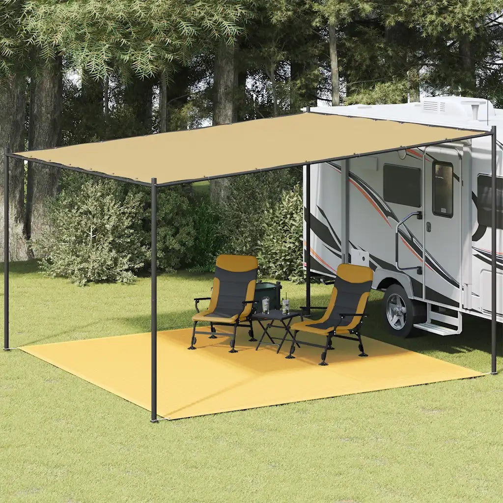 Tappeto da Tenda 400x400 cm Beige 310771