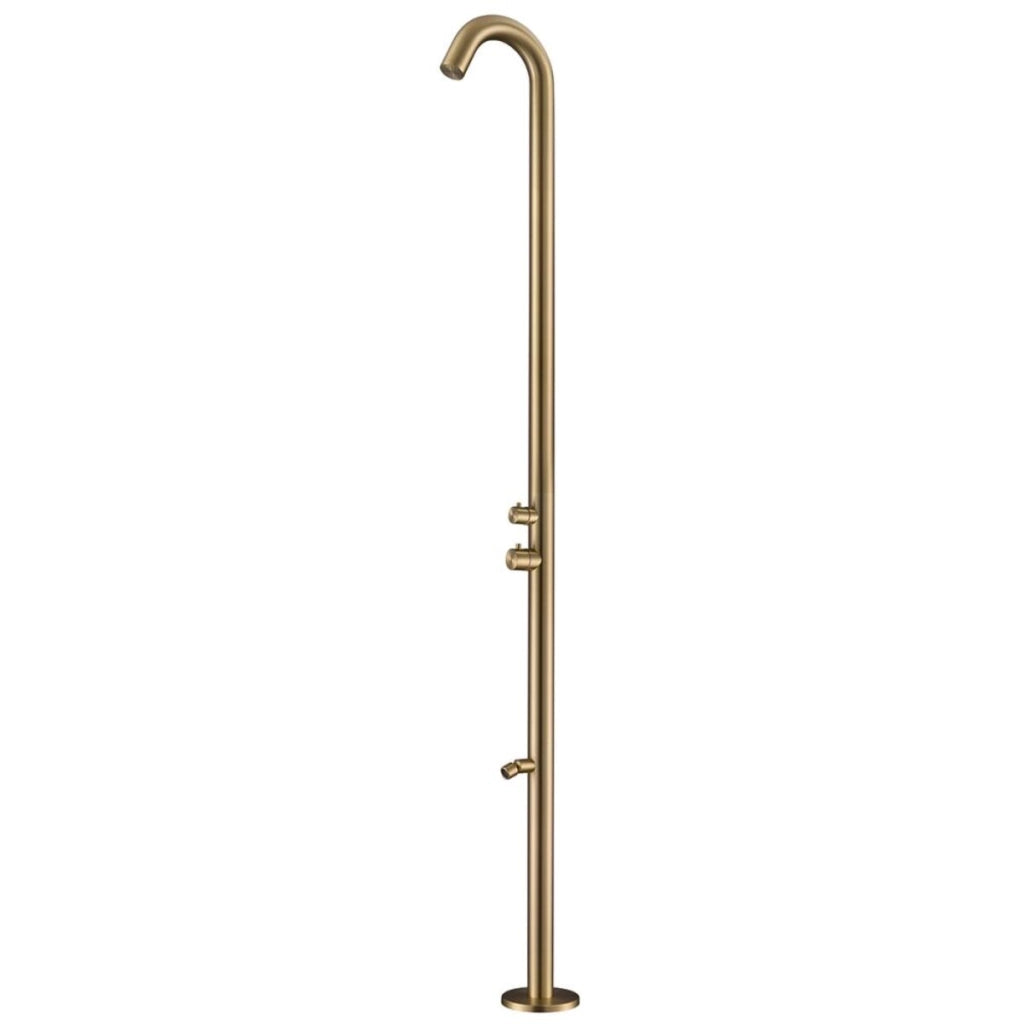 Doccia da Giardino 228,9x18x25 cm con Soffione e Lavapiedi Sined Quartu Oro