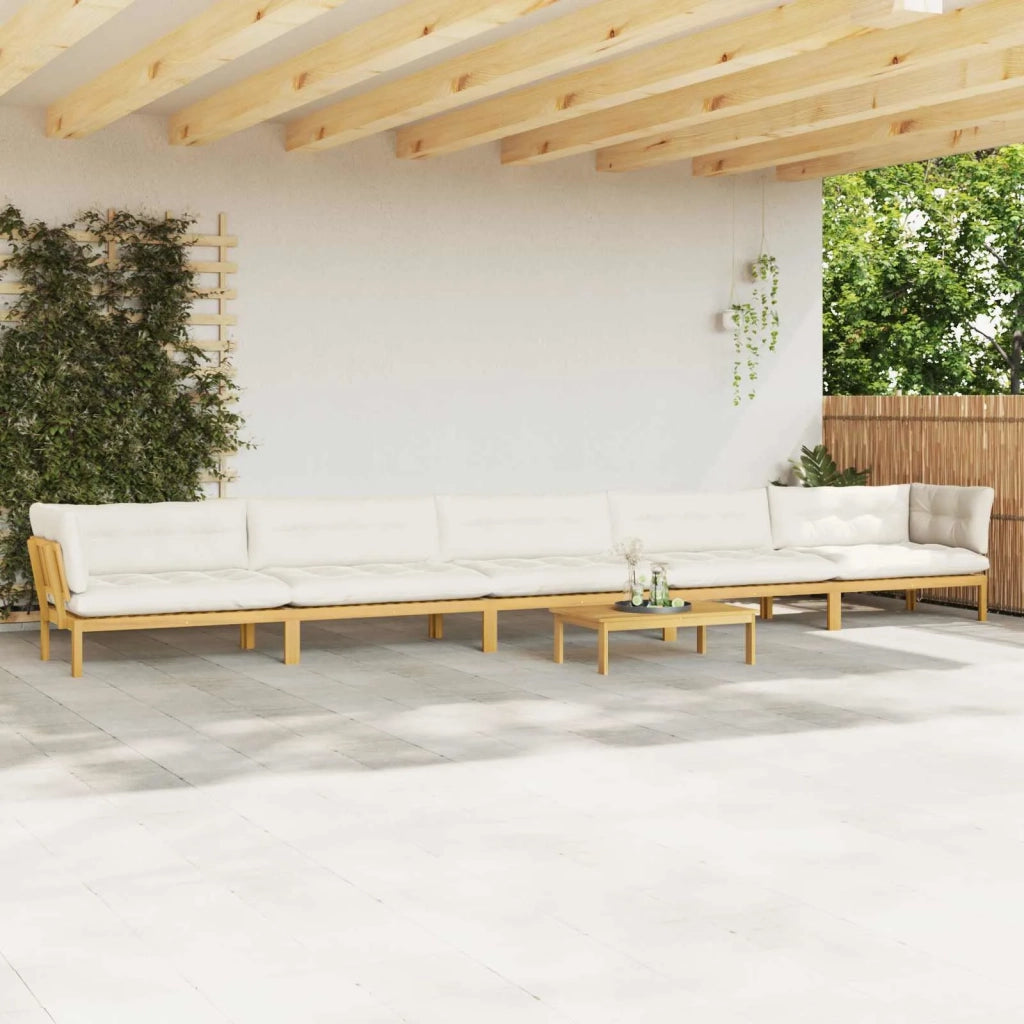 6 Pezzo Unità di divano pallet da giardino