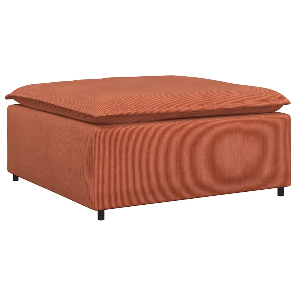 Modulo Poggiapiedi Divano Modulare Rosso Arancione 100x100x48cm