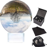 Fotografia cristallo sfera 80mm - obiettivo bol sferico trasparente - accessorio meditativo
