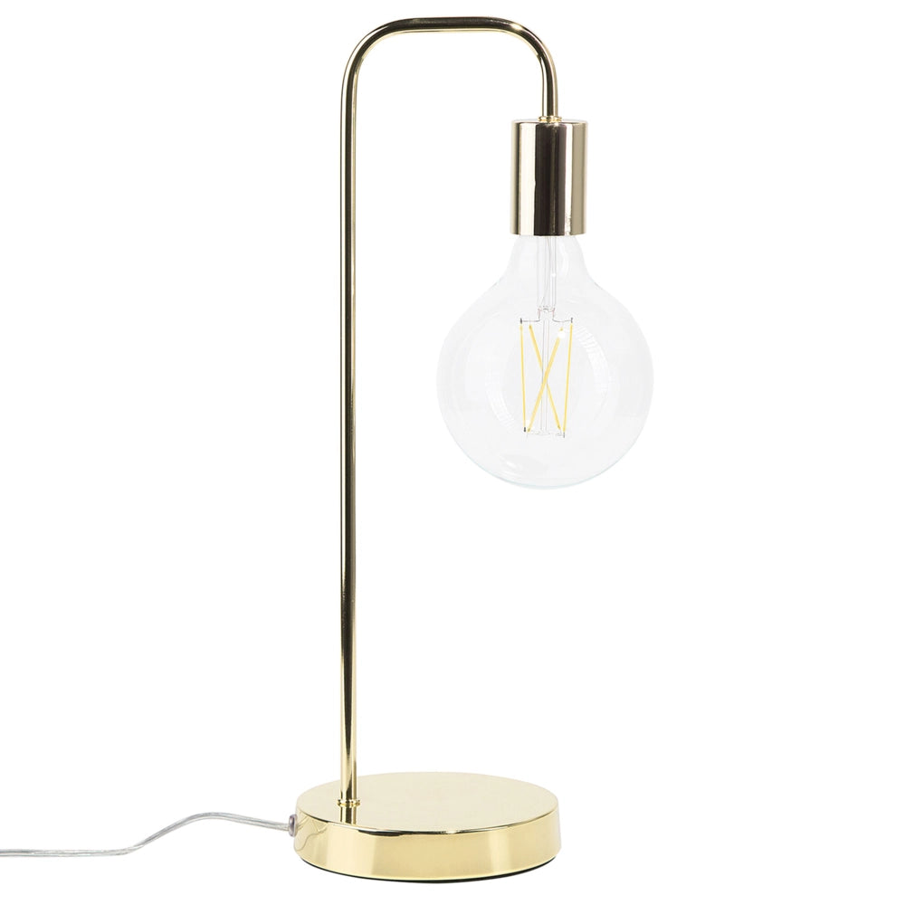 Lampada da Tavolo dorato Industriale Minimalista senza paraluce