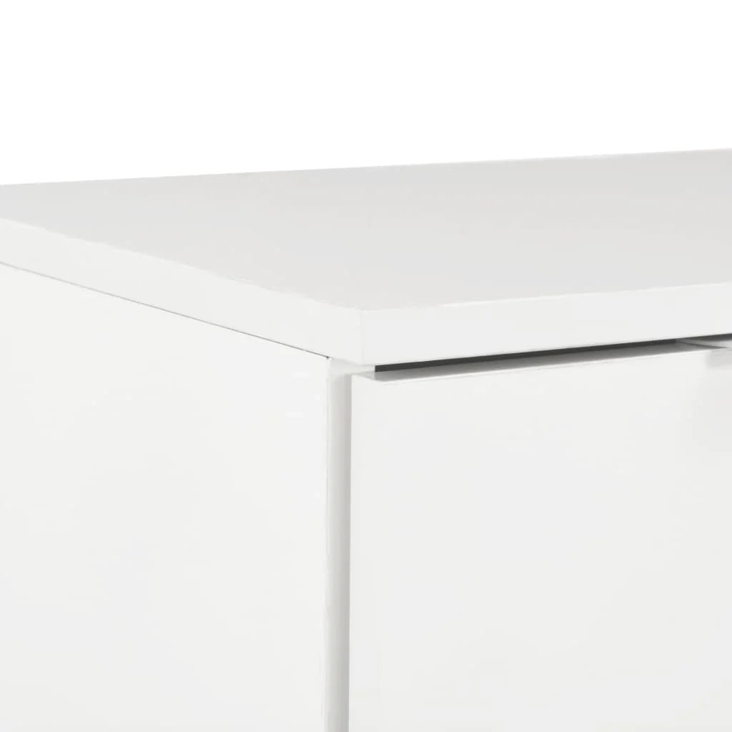 Buffet credenza cassettiera armadio mobile contenitore organizer per cucina soggiorno finitura lucida 71 x 35 x 80 cm legno ingegnerizzato bianco 02_0030767