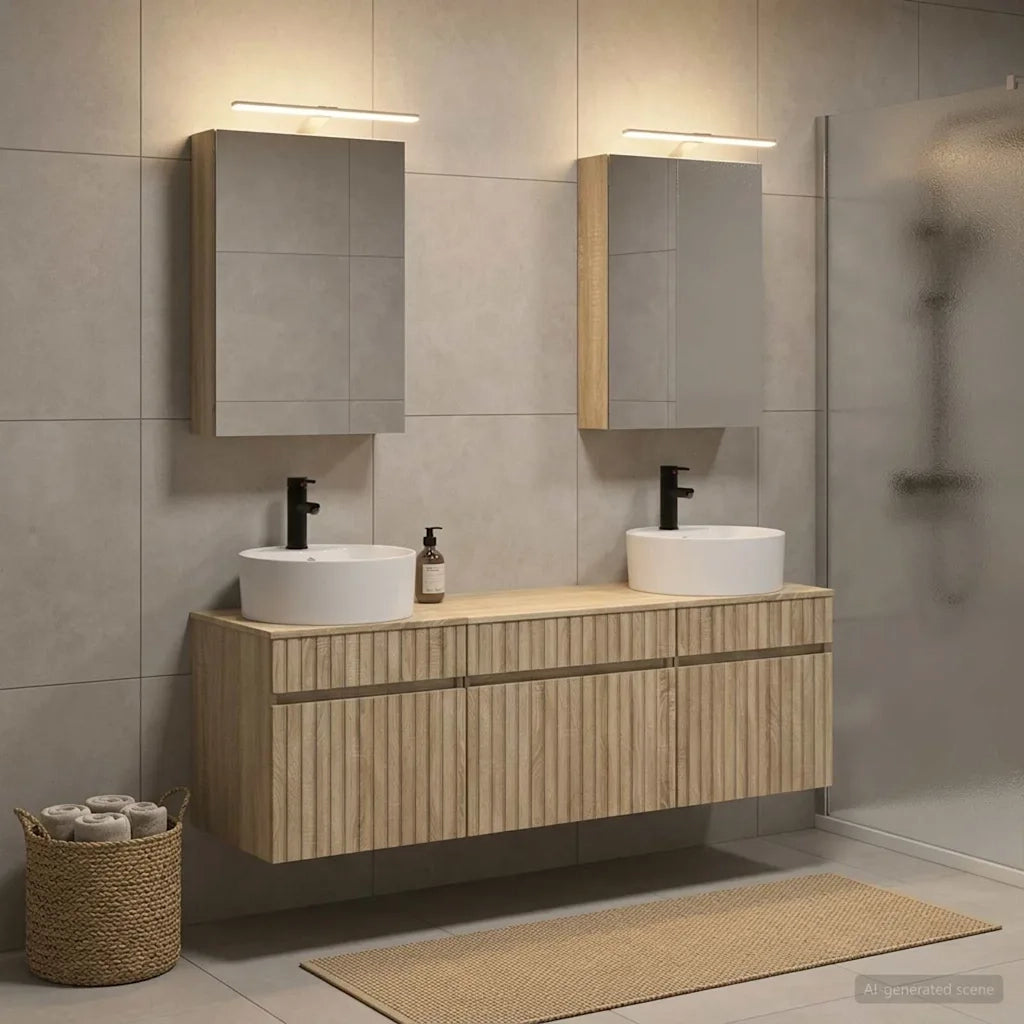 Set di Armadi da Bagno 5 pcs Rovere Sonoma 50 x 14,5 x 70 cm 3406593