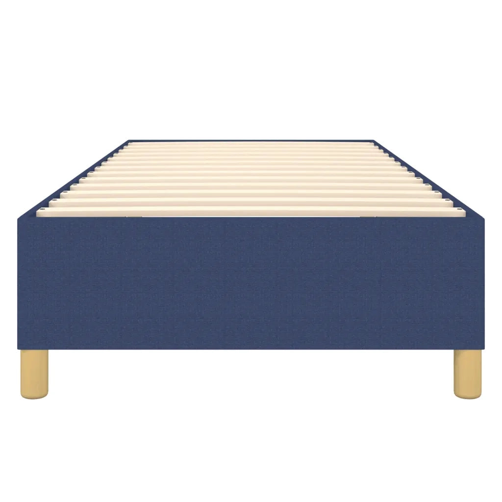Struttura Letto a Rete a Molle-Giroletto Blu 90x200 cm in Tessuto 435921