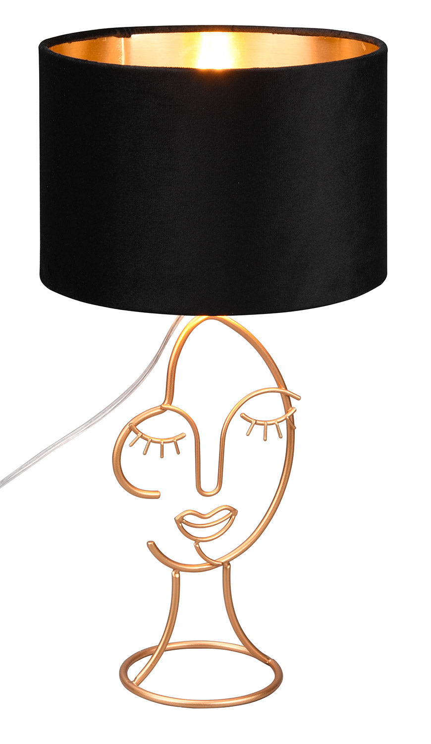 Lampada da Tavolo da Interno Attacco E27 in Metallo Oro