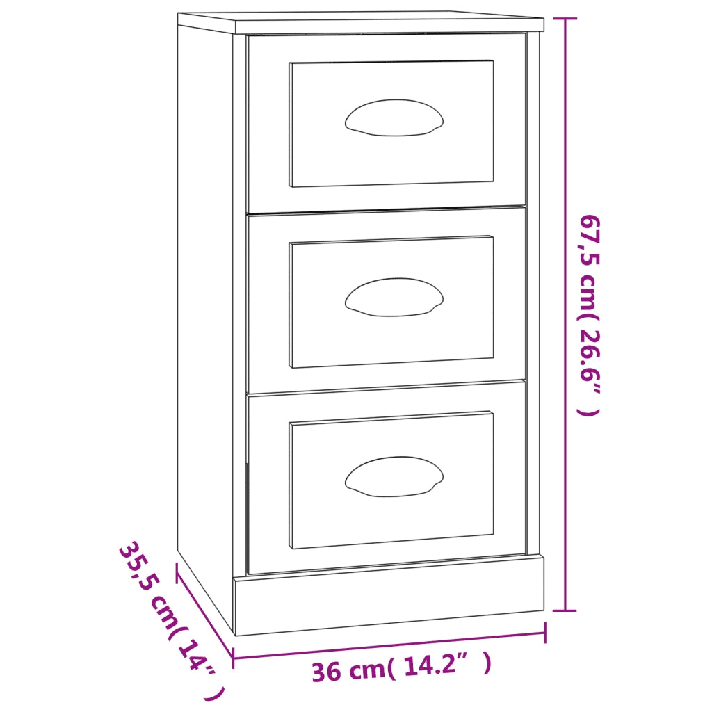 Credenza | Madia | Buffet da pranzo | Armadio da pranzo Bianco Lucido 36x35,5x67,5 cm in Legno Multistrato