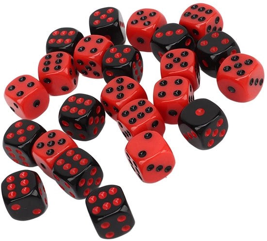 Set di Dadi a 48 pezzi - Dadi a 6 facce - Materiali plastici idrorepellenti - Giochi da tavolo - Borse di conservazione - Dimensione 1,5 cm - Giochi per bambini