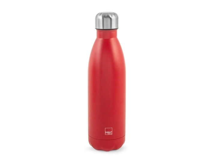 Bottiglia termica in acciaio inox 18/10 colore rosso cl 0,5.
