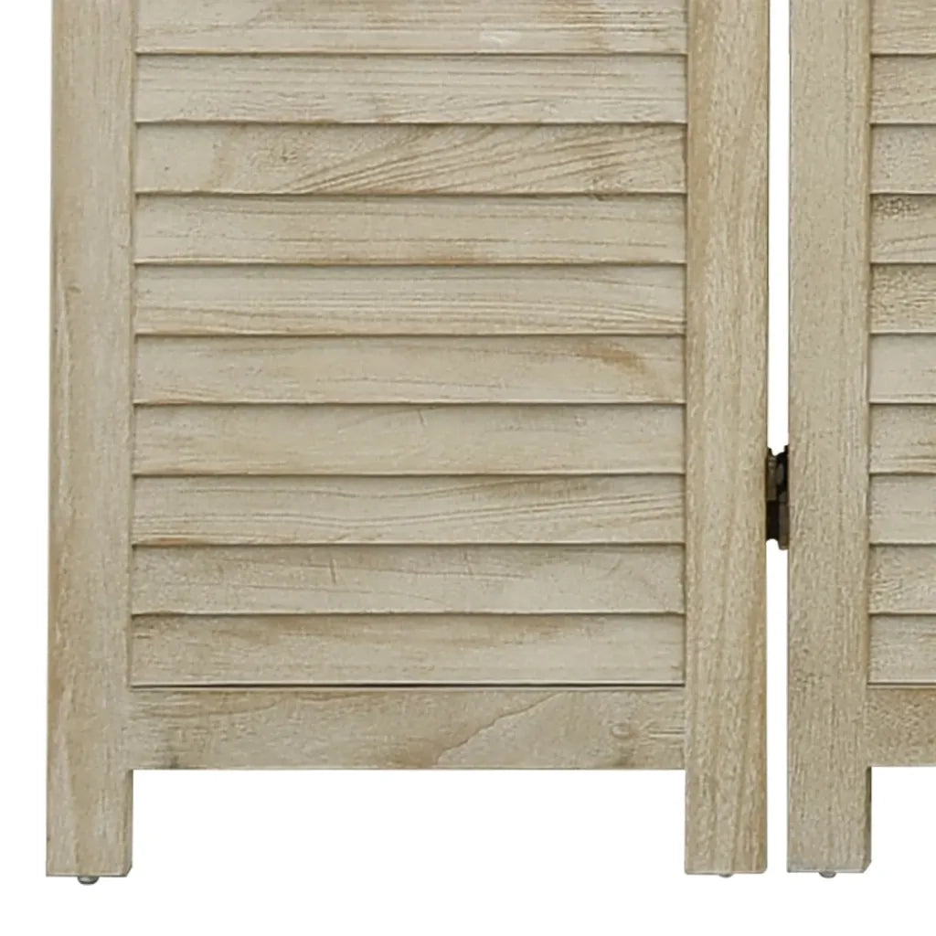 Divisorio a 4 Pannelli 140 x 165 cm Legno Massello di Paulownia cod mxl 68558