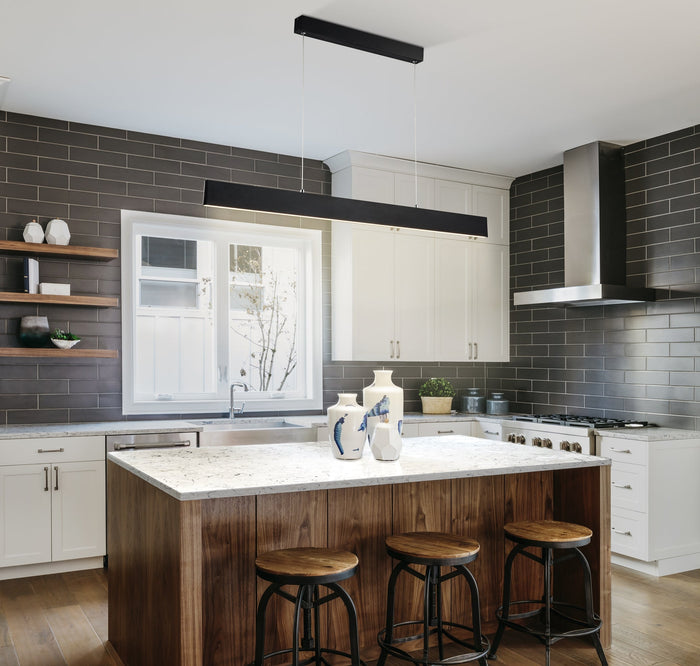 Lampada pendente Pendant in Metallo Step Nero