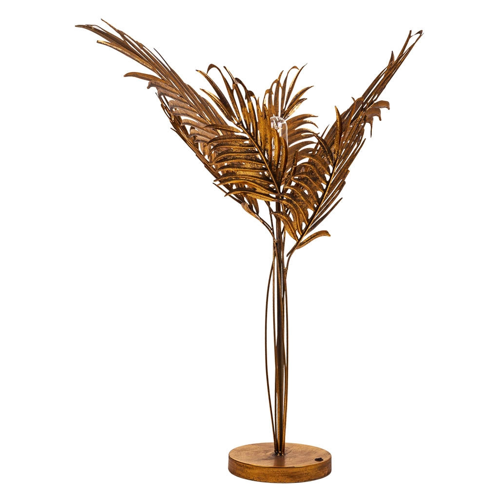 Lampada da tavolo in metallo dorato 61x53x82h