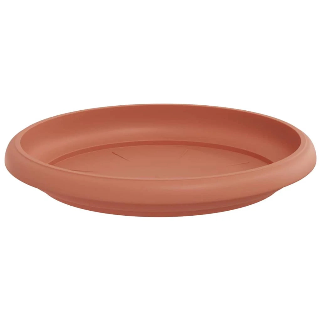 Set di 24 vassoi rotondi leggeri per fiori 14 x 14 x 2 cm in plastica rosso mattone 02_0059347