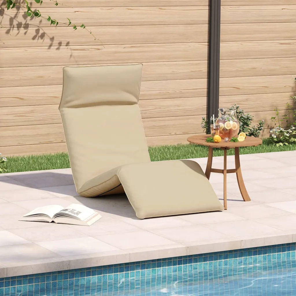 Lettino Pieghevole Beige 175x54x8,5 cm in Tessuto Oxford 4019749