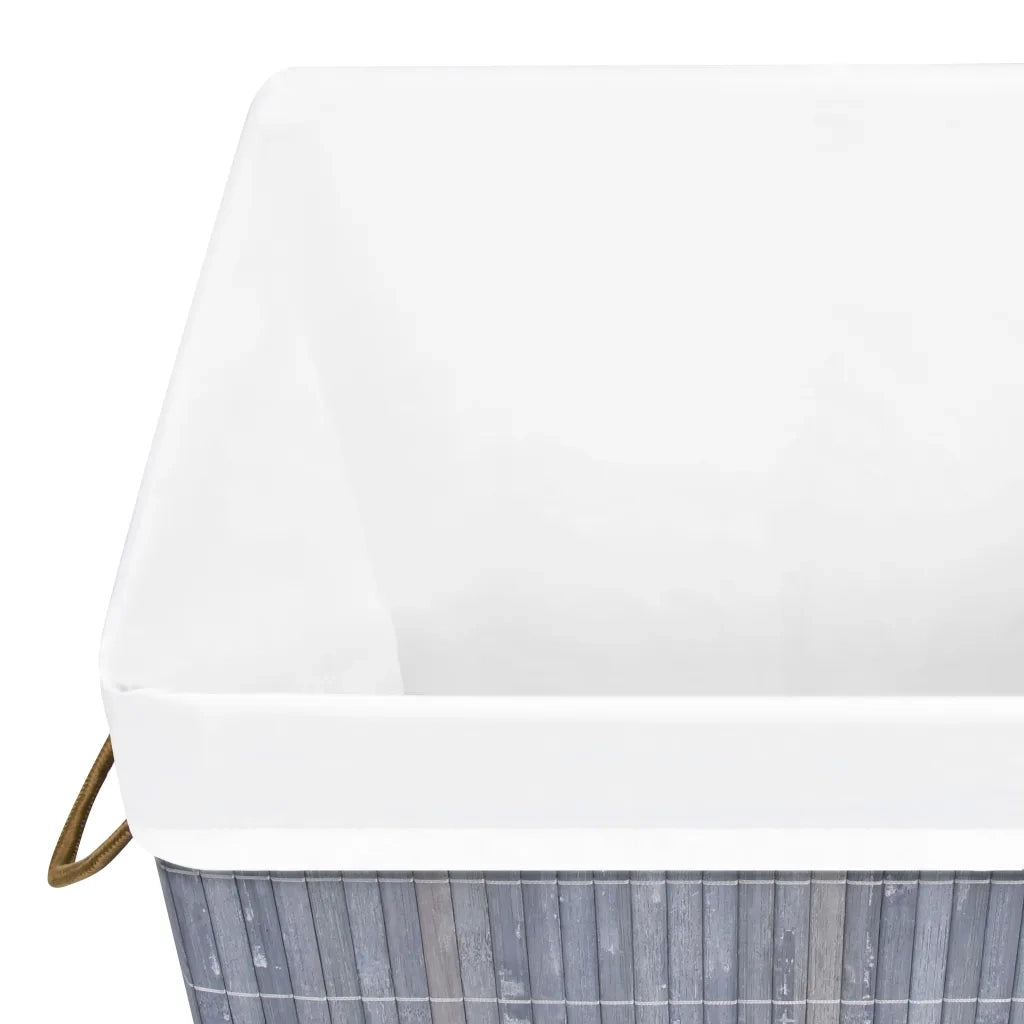 Cesto Portabiancheria in Bamb¨´ a Sezione Singola Grigio CFW9271251