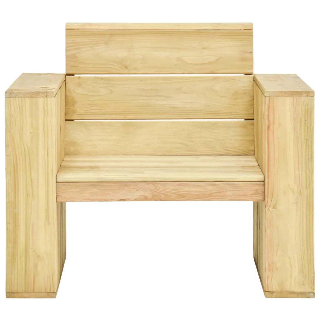 Set Salotto da Giardino 4 pz Legno Massello di Pino Impregnato 3096637