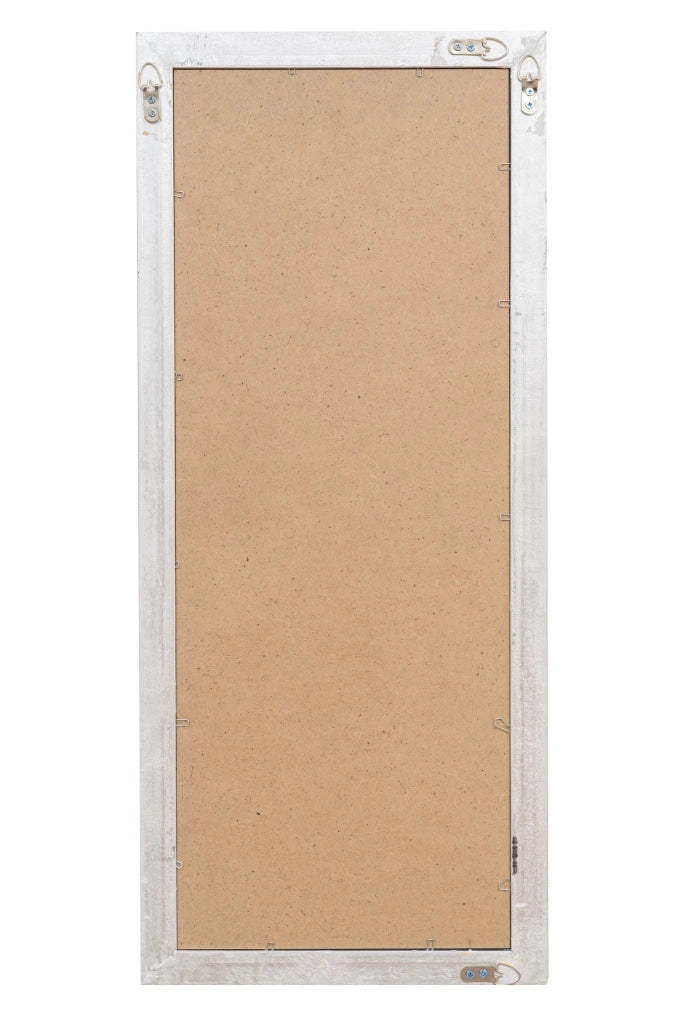 Biscottini Specchio Specchiera da parete e appendere verticale/orizzontale L35xPR4xH82 cm finitura argento anticato