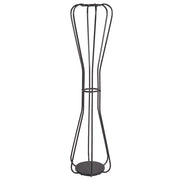 Appendiabiti in metallo argentato da 165 cm, appendiabiti autoportante, industriale e moderno, pezzo d'arredamento per corridoio.