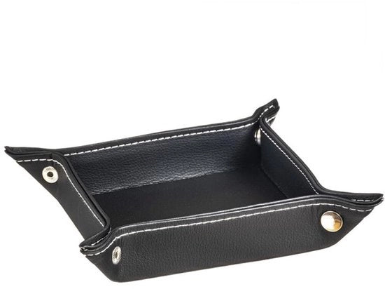 Borsa per chiavi, monete, contenitore in imitazione di legno, pieghevole, quadrata, spazio di stoccaggio pratico