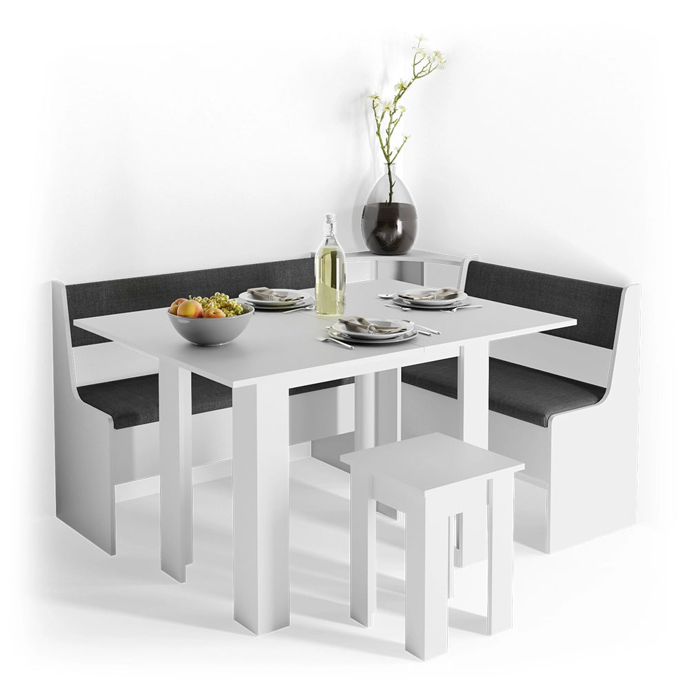 Vicco Tavolo da pranzo con sedia Bianco 90 x 60 cm