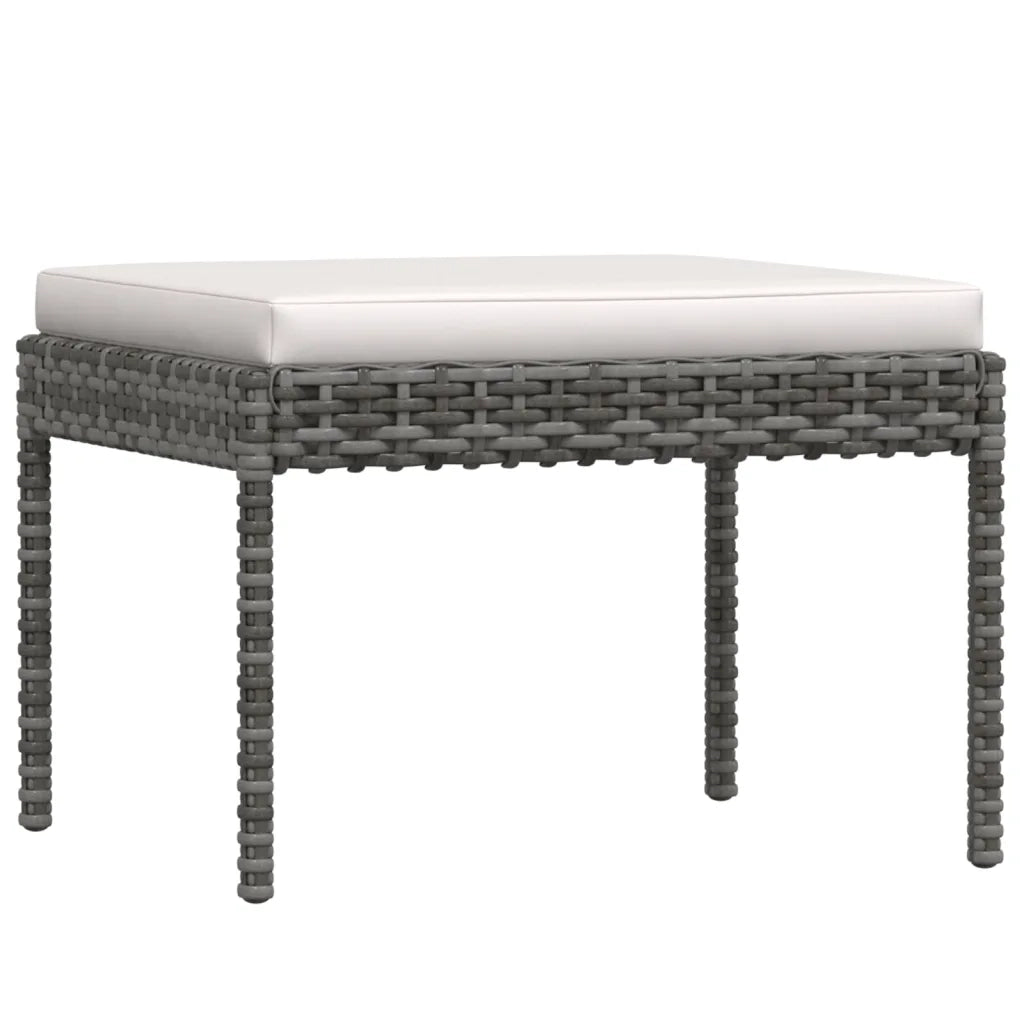 Set Divani da Giardino 6 pz | Set Salotto da Giardino con Cuscini in Polyrattan Grigio