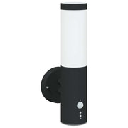 Applique da esterno moderna cilindrica 15 x 7,5 x 33 cm in acciaio inox nero 02_0056505
