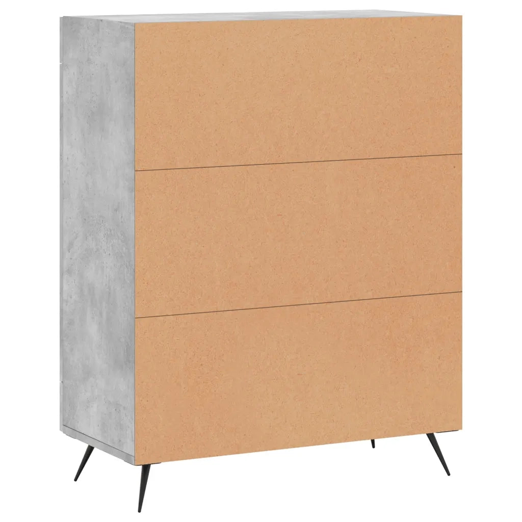 Credenza-Buffet-Armadio da cucina Grigio Cemento 69,5x34x90 cm in Legno Multistrato 620771