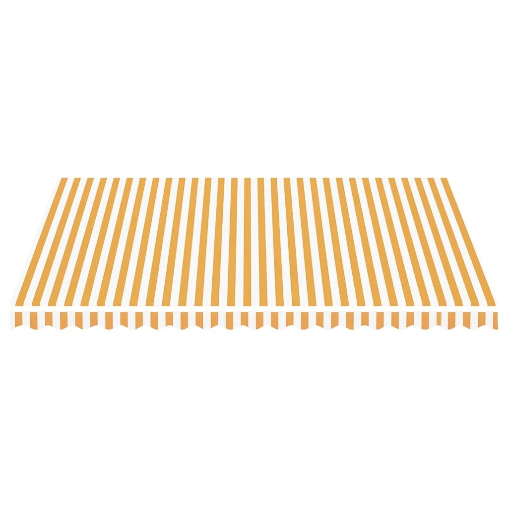 Tessuto di Ricambio per Tenda da Sole-Ricambio telo per tenda da sole Giallo e Bianco 4,5x3,5 m