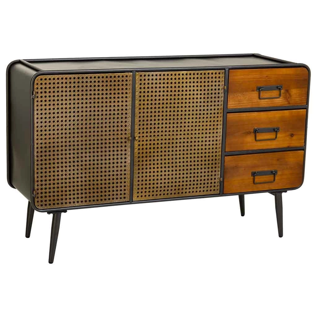 Credenza in metallo marrone 120x40x75h