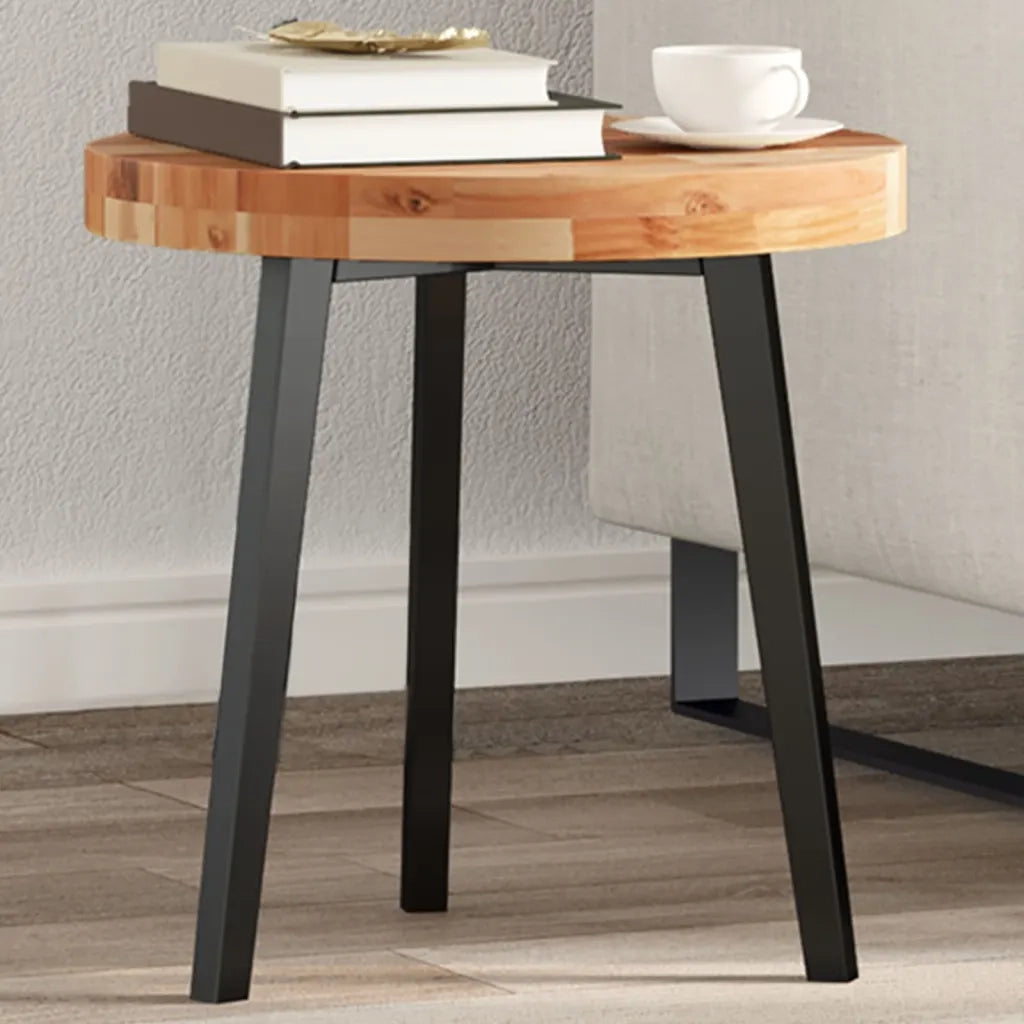 Piano Tavolo Rotondo Ã˜40x4 cm in Legno Massello di Acacia