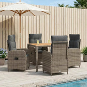 Set da pranzo per esterni 5 pz Grigio chiaro e grigio scuro 3422285