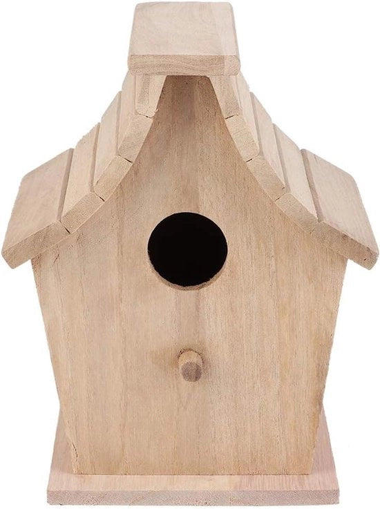 Nido per uccelli da esterno - Casa per colombi per appendere - Cassetto di legno grezzo per dipingere - Decorazione per nidi per uccelli piccoli DIY