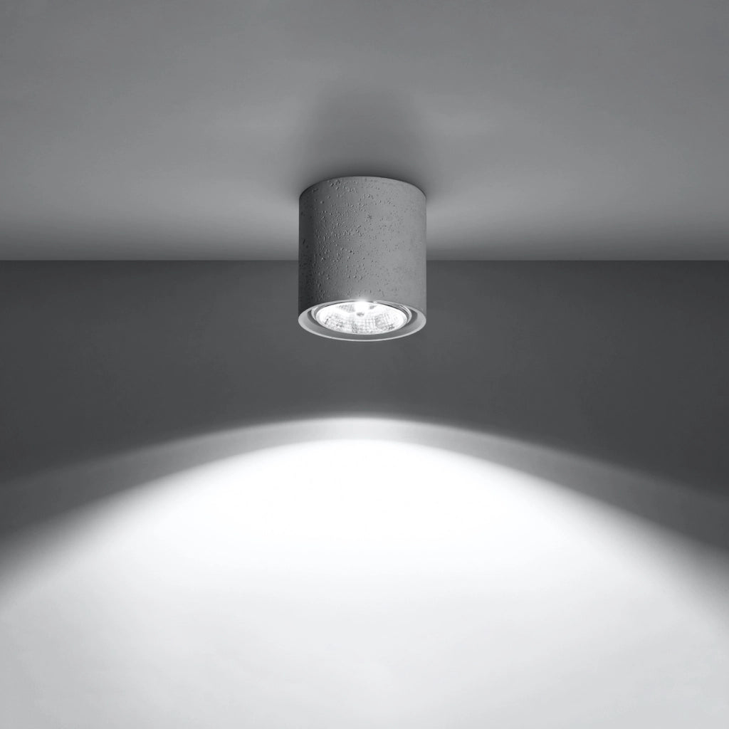 Faretto da soffitto DORINO 140 cemento grigio GU10