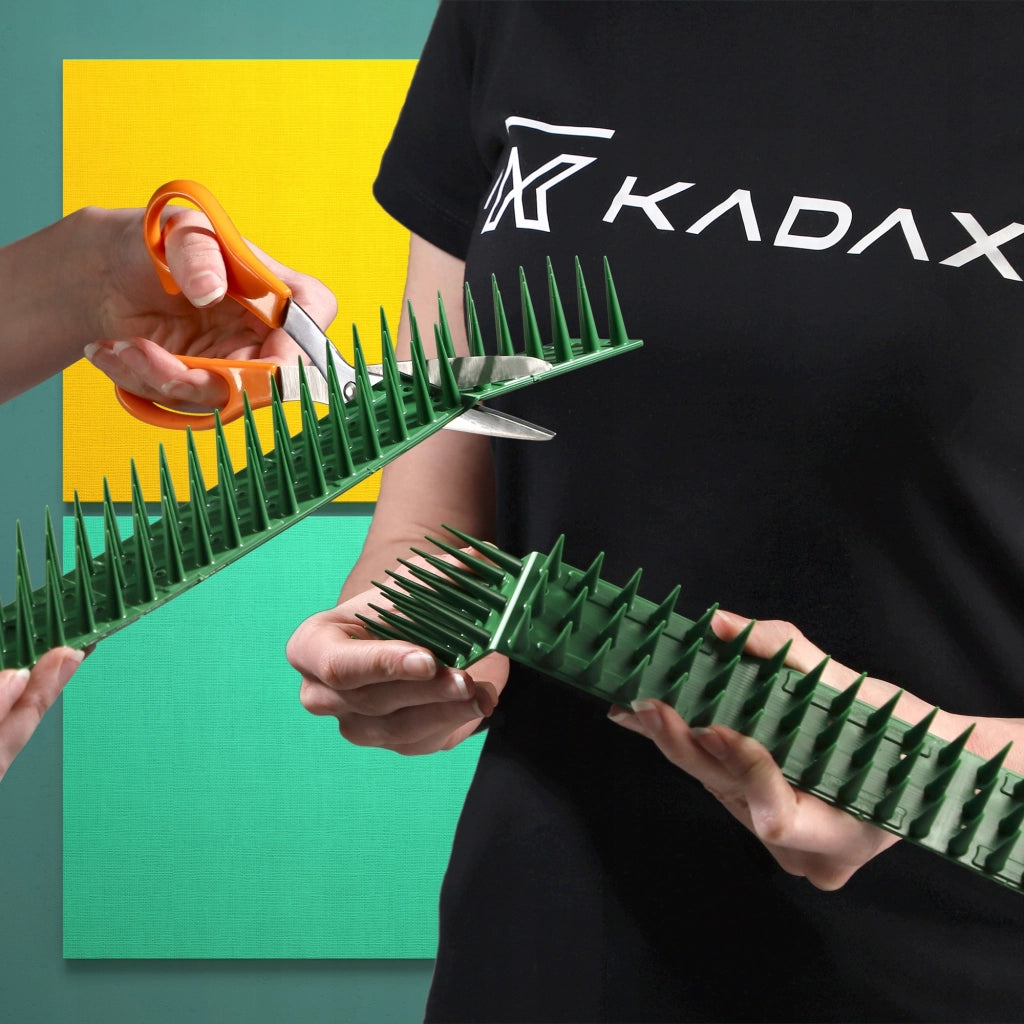 Punte anti-piccioni KADAX, 51 cm, in plastica densa e resistente, 48 pezzi