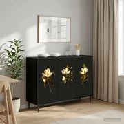 Credenza BREMEN Rovere Nero 102 x 33 x 76 cm 8006987