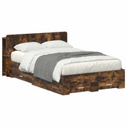 Telaio del letto con storage Rovere Fumo 120 x 190 cm