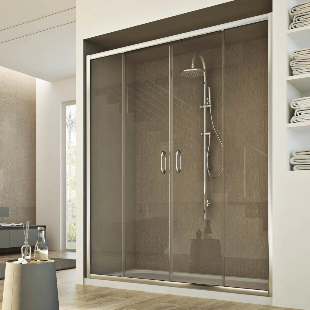 Porta Doccia 160CM H185 trasparente  mod. Replay 2 Ante