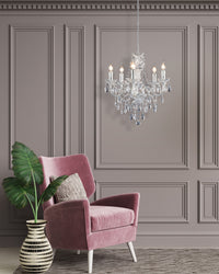 Lampadario da Interno  E14 in Metallo Cromo