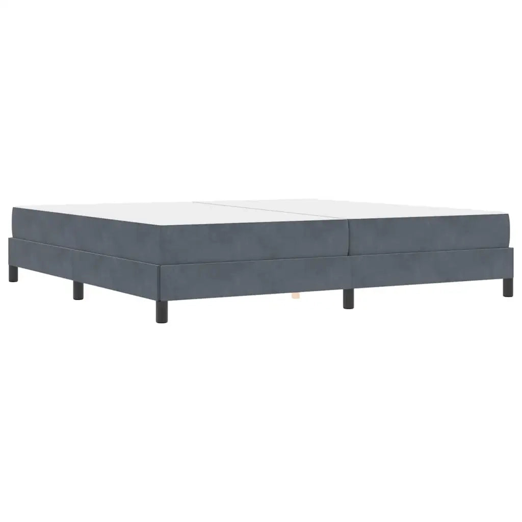 vidaXL Letto box spring con materasso Grigio scuro 200 x 200 cm