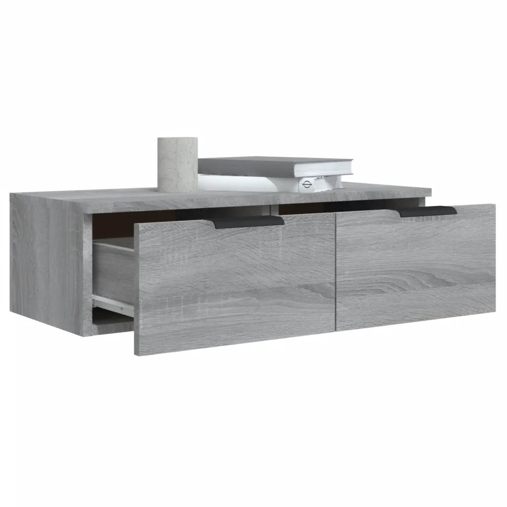Armadietto a Muro | Mobili Pensili 2 pz Grigio Sonoma 68x30x20 cm Legno Multistrato