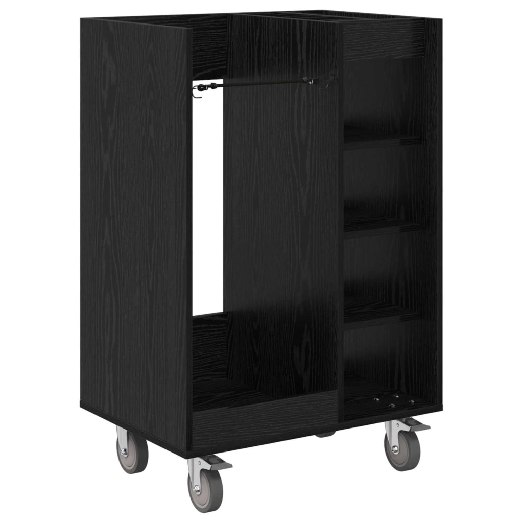 Armadio per Golf con ruota Rovere Nero 65 x 45 x 98 cm 899448
