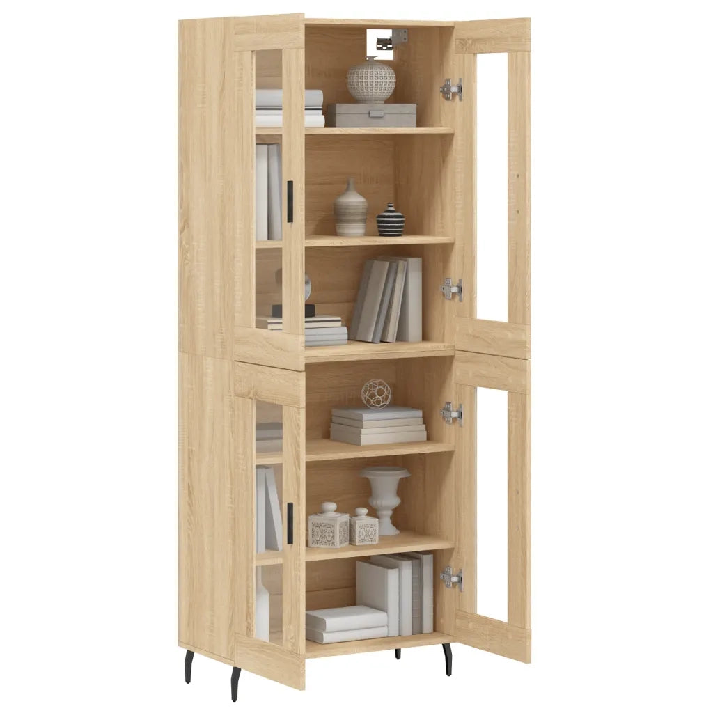 vidaXL Credenza Rovere Sonoma 69,5x34x180 cm in Legno Multistrato