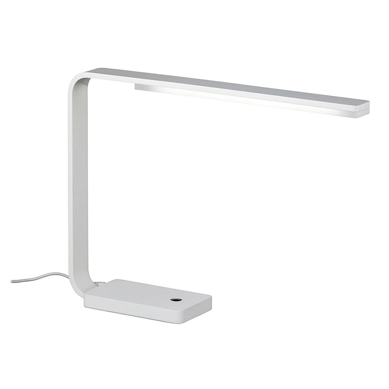 Klaus Lampada da Tavolo LED 8W 3000K IP40 con Accensione Touch in Alluminio Bianco - Design Minimalista - Rossini Group