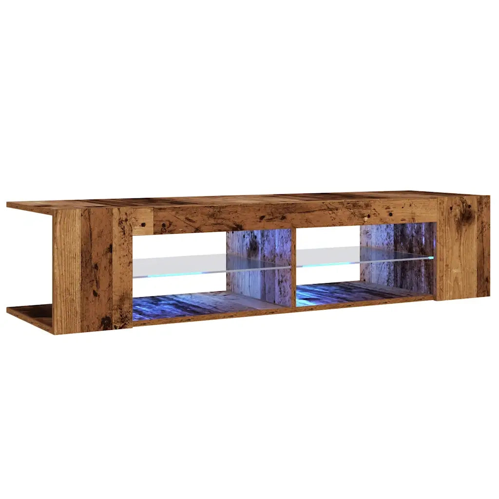 Mobile Porta TV con LED-Mobile per TV-Credenza TV Legno Antico 135x39x30 cm Truciolato