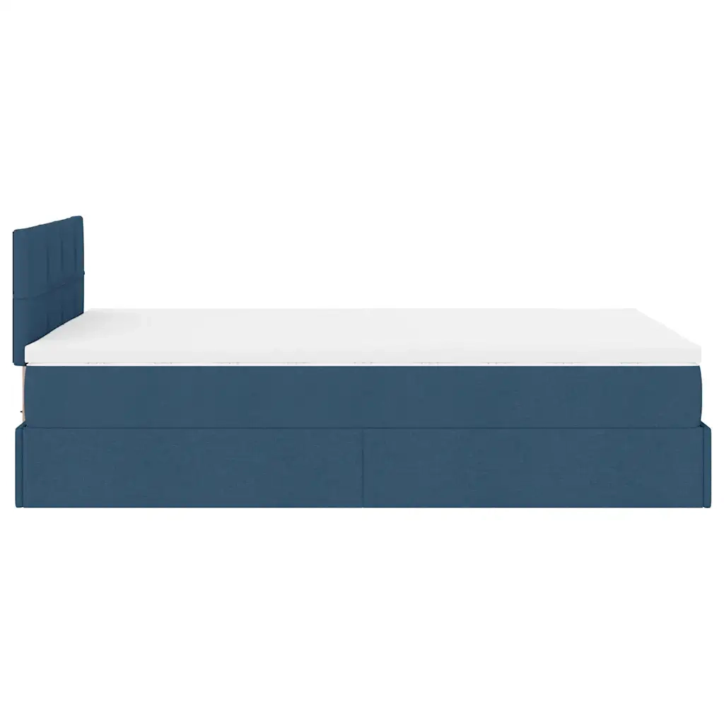 Pouf Letto con Materasso Blu 120x200 cm in Tessuto 3311455