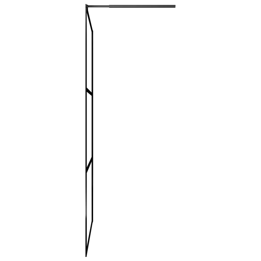 Box doccia walk-in con vetro parete doccia box doccia parete doccia bagno arredamento d'interni ESG 115x195 cm nero 02_0002135