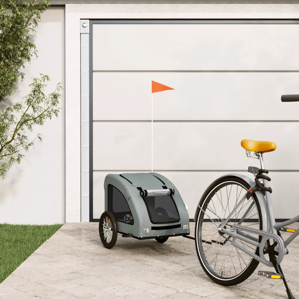 Rimorchio da Bici per Animali Grigio Oxford e Ferro CFW3366288